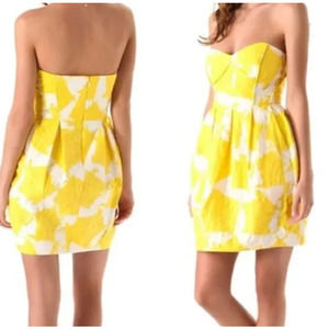 Shoshanna Yellow and White Dress Size 4